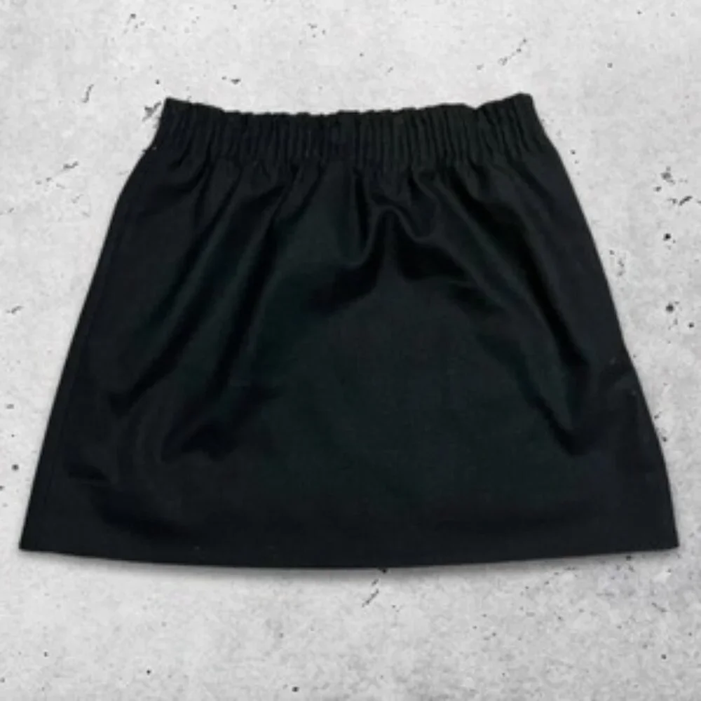 J.‎ Crew Sidewalk Career Skirt Soft Stretch Wool Elastic Waistband Black W US 00